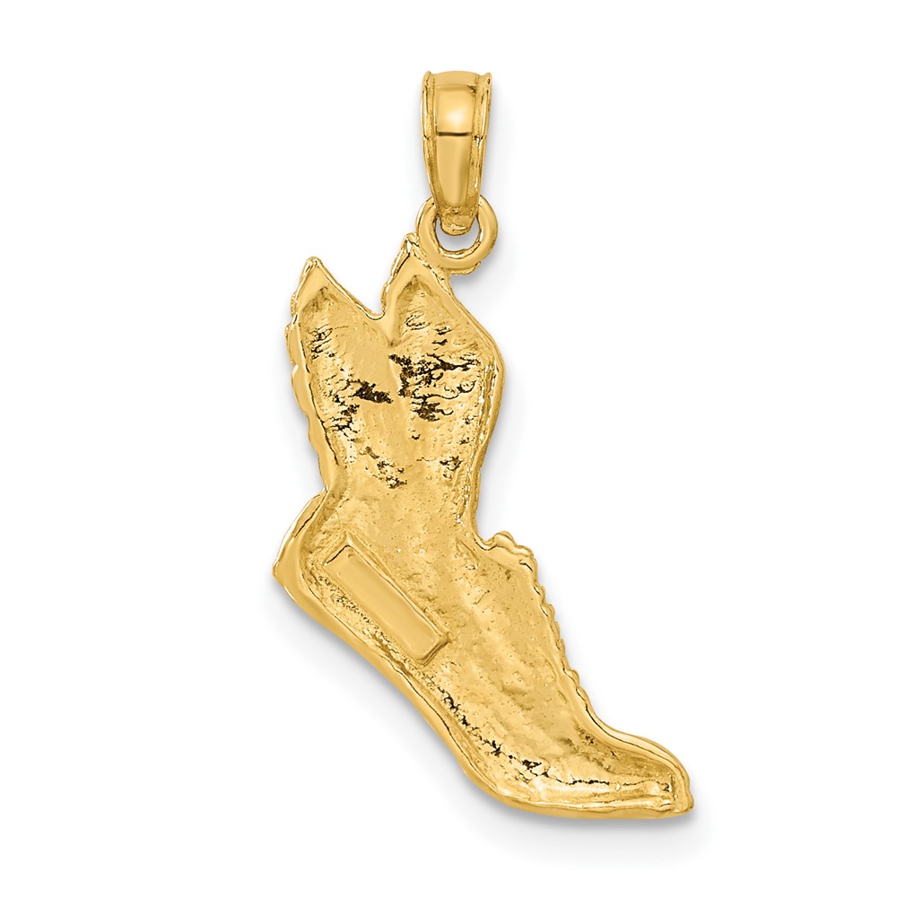 10K Polished Running Shoe Pendant (10C2660)