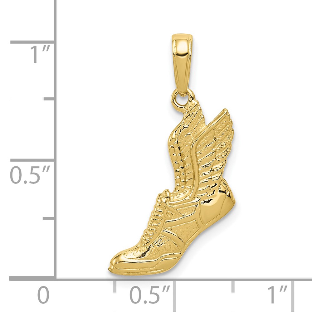 10K Polished Running Shoe Pendant (10C2660)