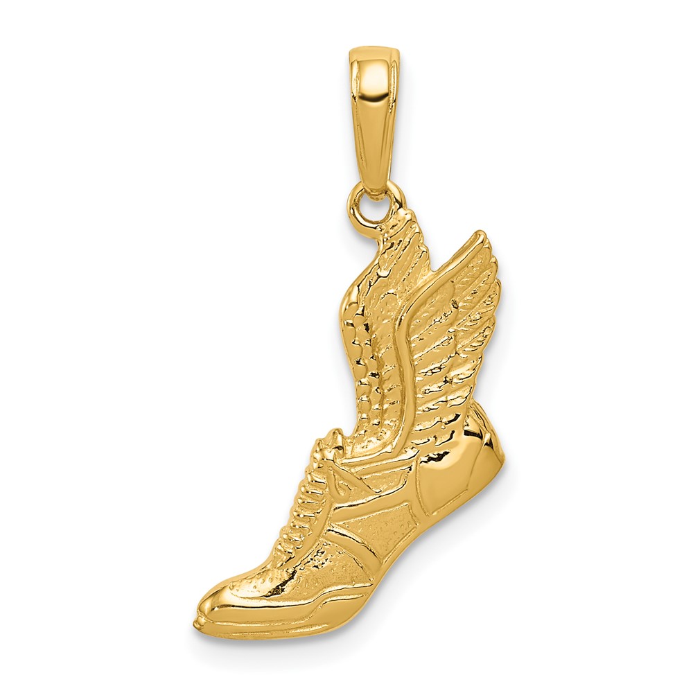 10K Polished Running Shoe Pendant (10C2660)