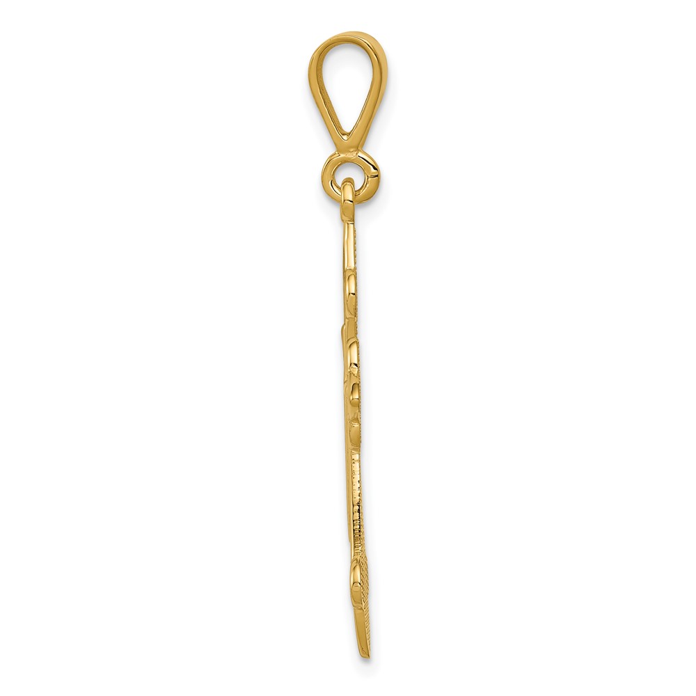 10k Fleur de Lis Cross Pendant (10C2712)