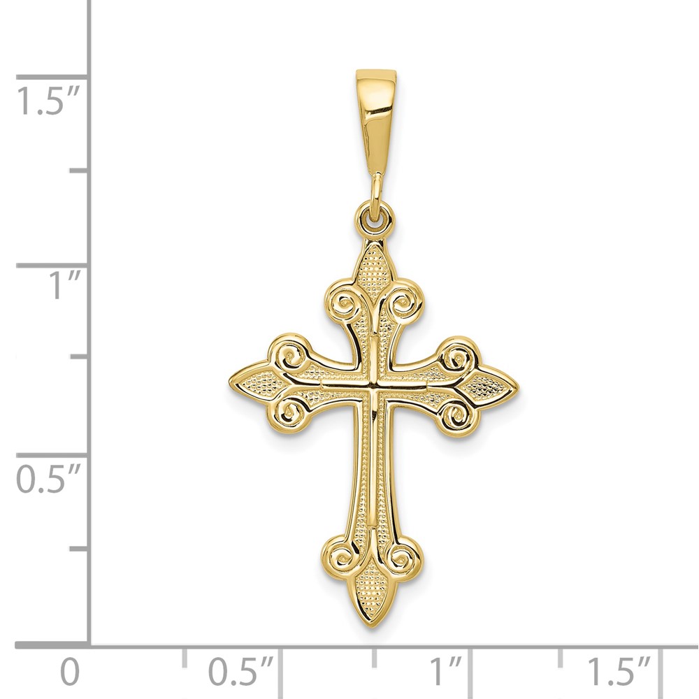 10k Fleur de Lis Cross Pendant (10C2712)
