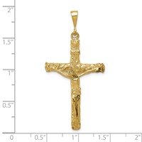 10K Yellow Gold Textured Crucifix Charm view 3