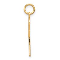 10K Yellow Gold Solid Flat-Backed Ankh Egyptian Cross Pendant view 2