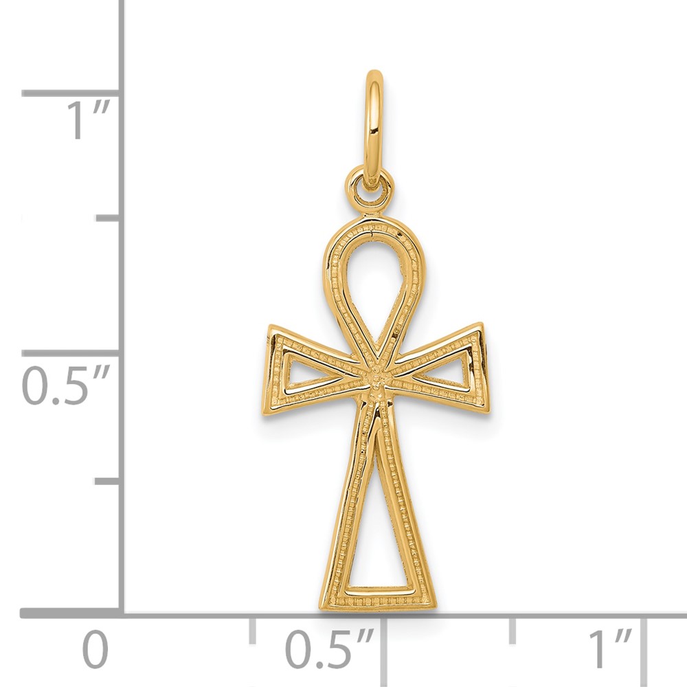 10K Ankh Cross Charm (10C289)