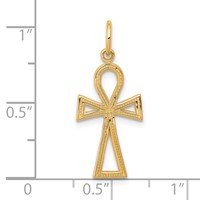 10K Yellow Gold Ankh Cross Charm view 3