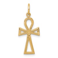 10K Yellow Gold Ankh Cross Charm view 1