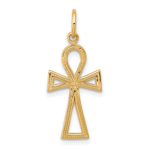 10K Yellow Gold Ankh Cross Charm