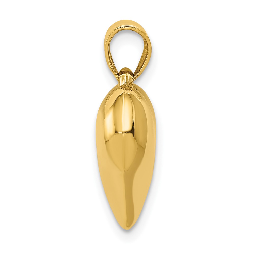 10K Polished 3-D Heart Pendant (10C2909)