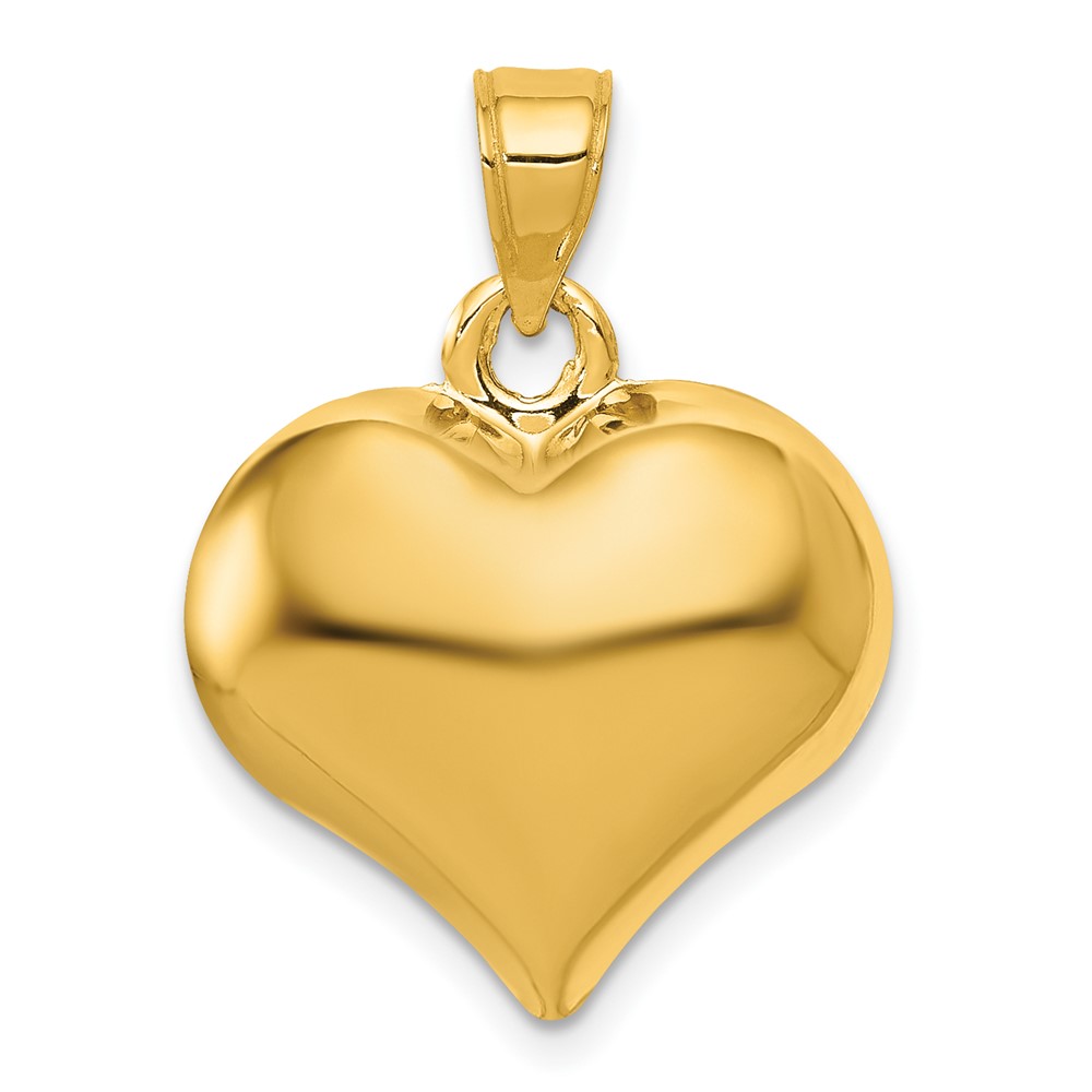 10K Polished 3-D Heart Pendant (10C2912)