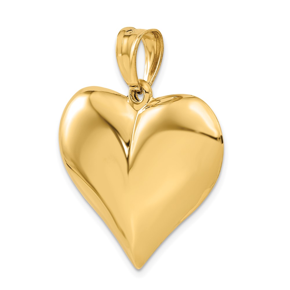 10K Polished 3-D Heart Pendant (10C2914)