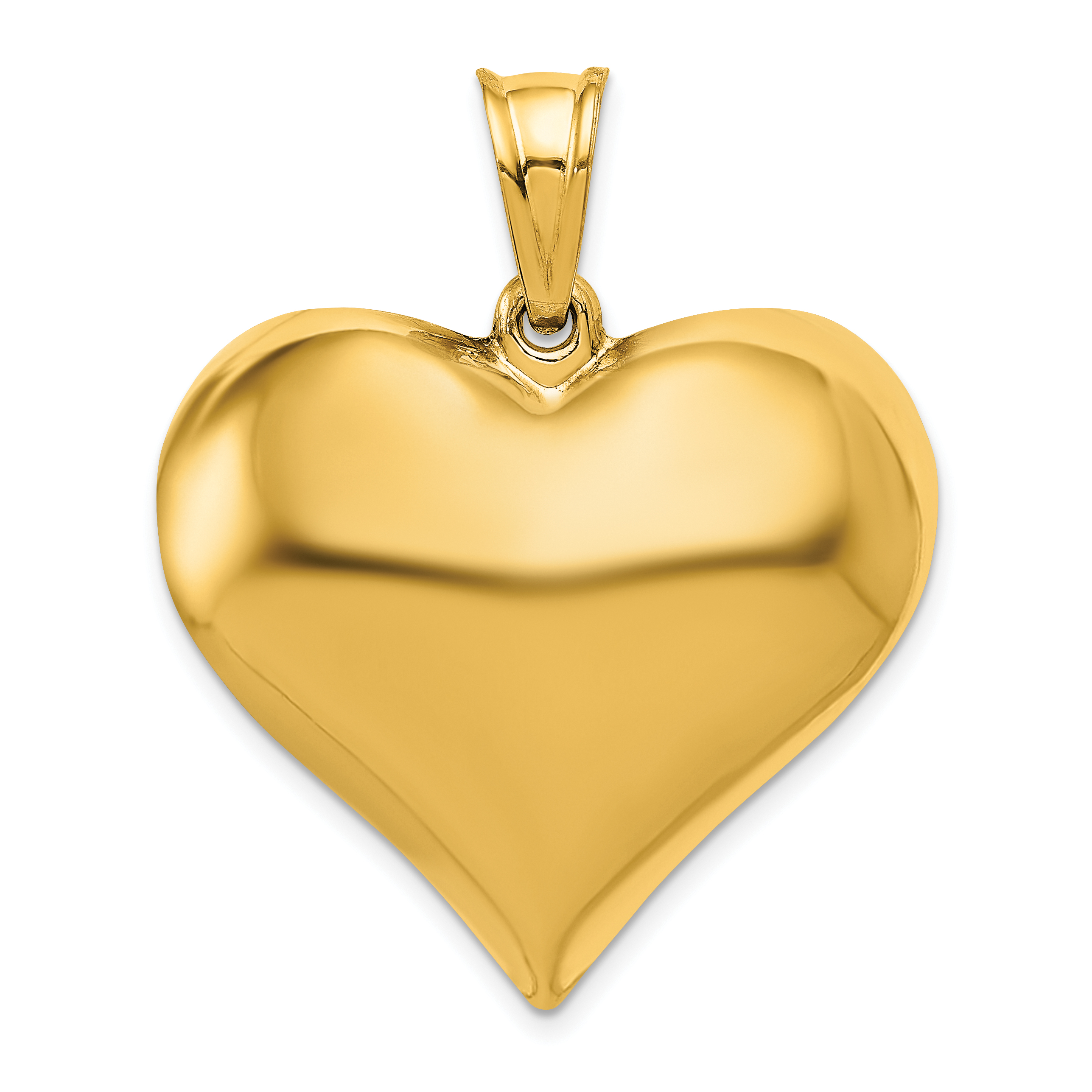 10K Polished 3-D Heart Pendant (10C2914)