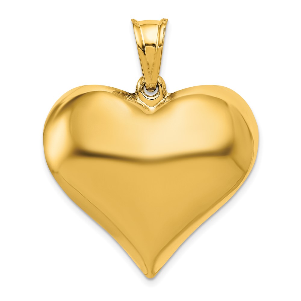 10K Polished 3-D Heart Pendant (10C2914)