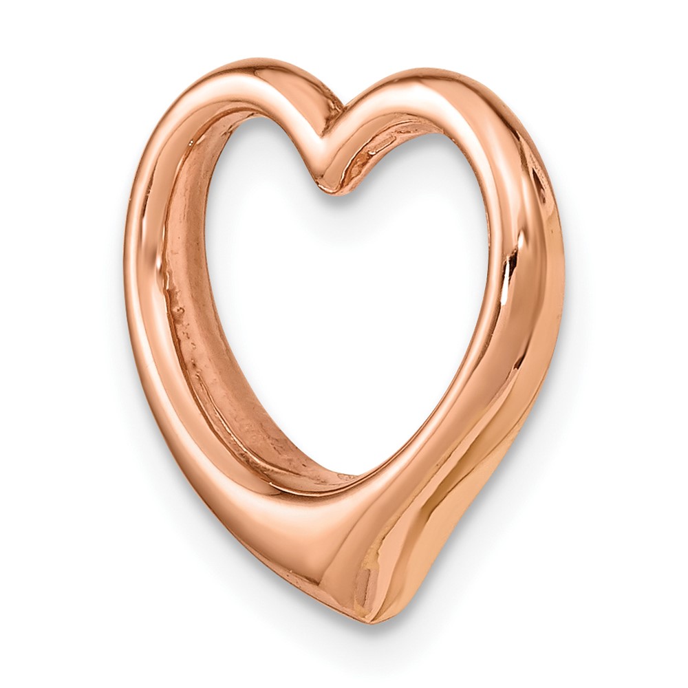 10K Rose Gold Polished Heart Chain Slide (10C2918R)