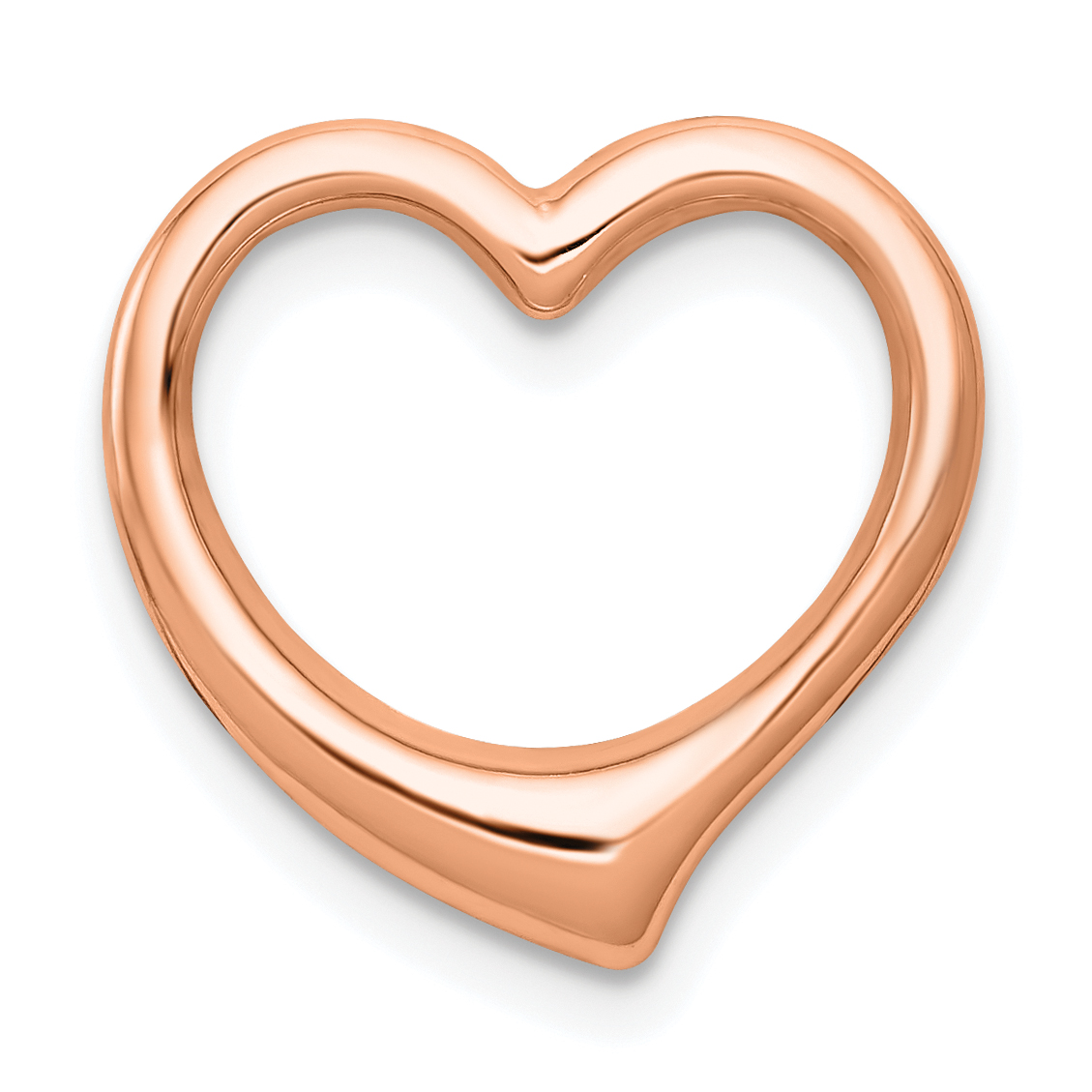 10K Rose Gold Polished Heart Chain Slide (10C2918R)