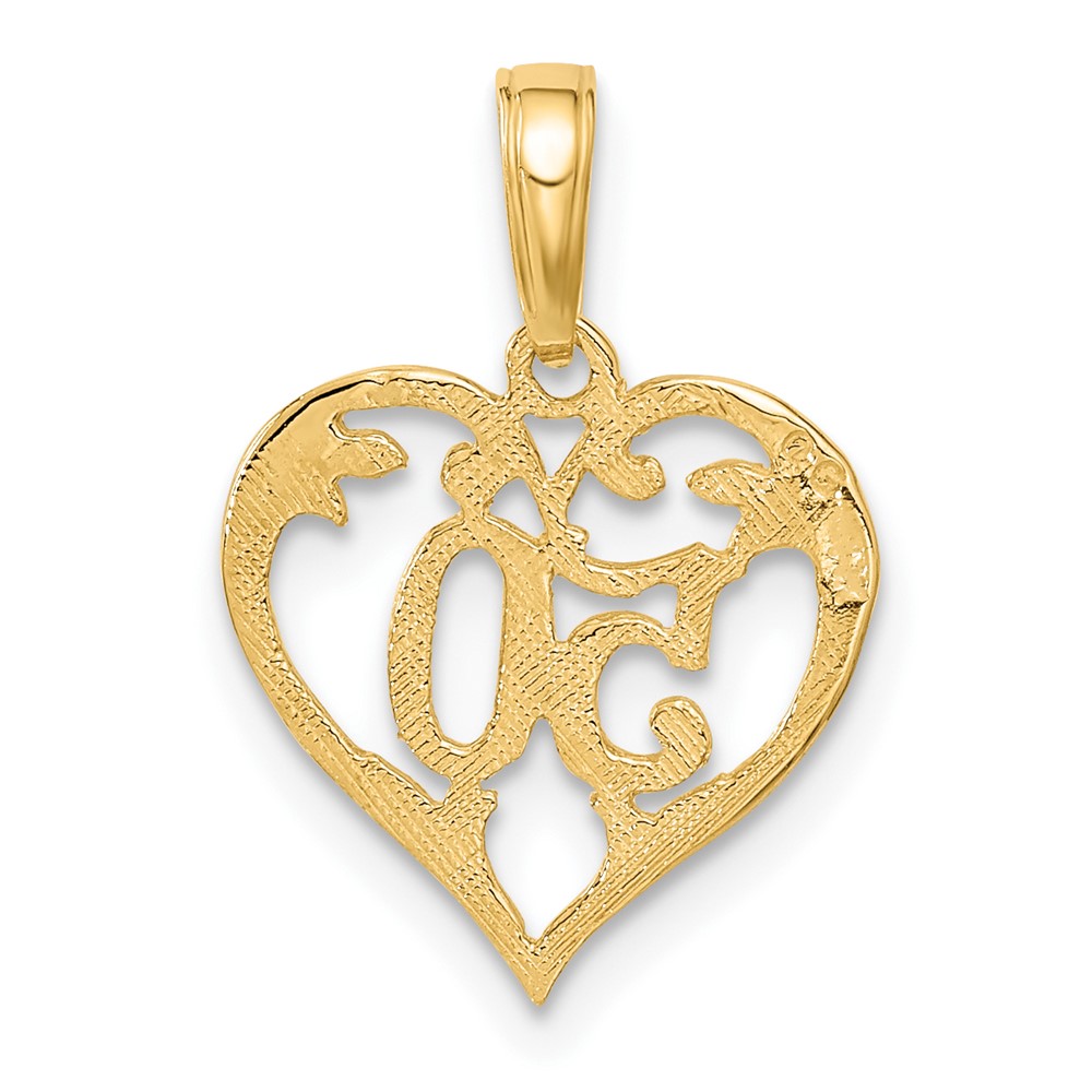 10k 50 in Heart Cut-out Pendant (10C2959)