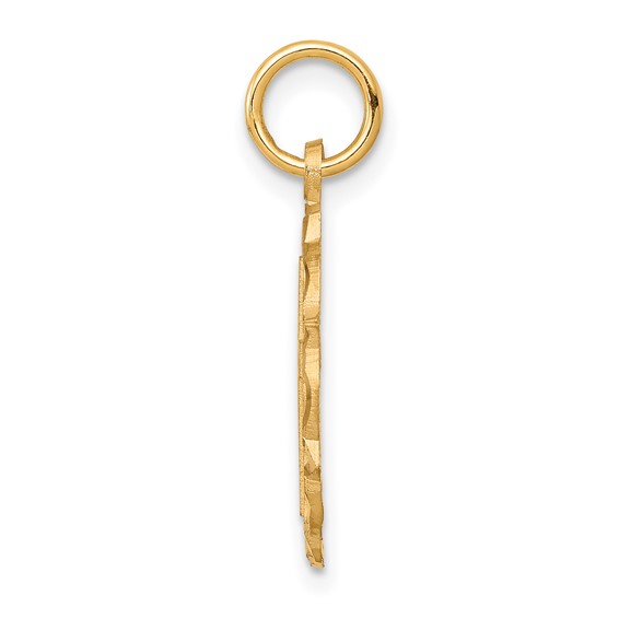 10K Cross In Frame Charm