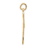 10K Yellow Gold Cut-out Cross Charm view 2