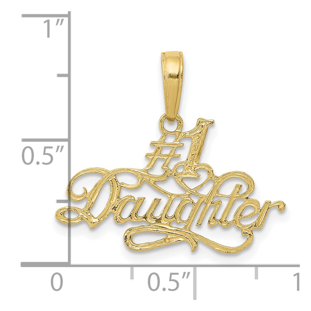 10k #1 Daughter Pendant (10C3012)