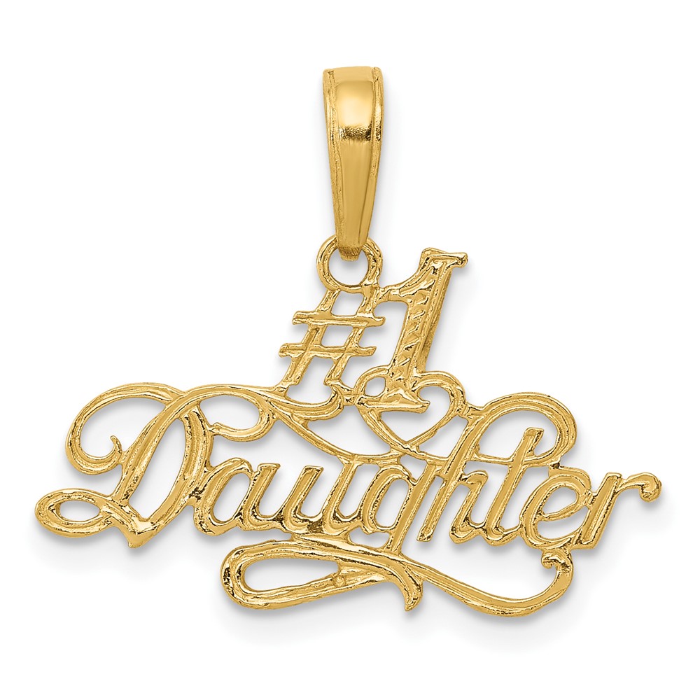 10k #1 Daughter Pendant (10C3012)