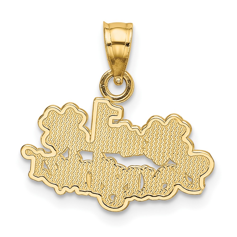 10k #1 DAUGHTER with Flowers Charm (10C3013)