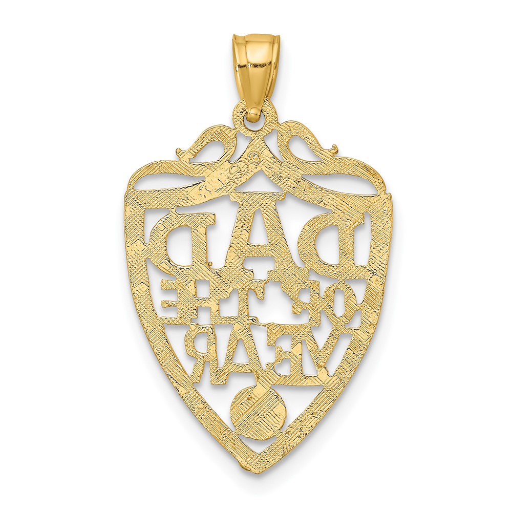 10K DAD OF THE YEAR Plaque Pendant (10C3018)