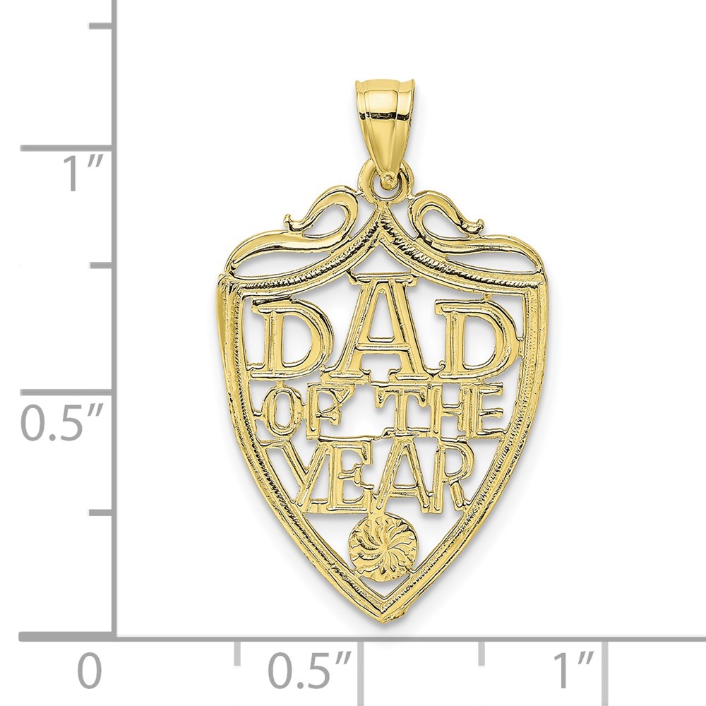 10K DAD OF THE YEAR Plaque Pendant (10C3018)