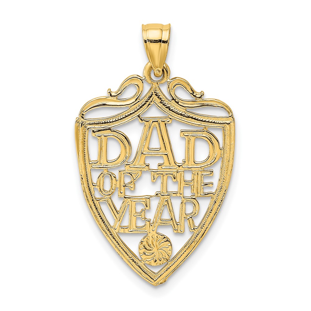 10K DAD OF THE YEAR Plaque Pendant (10C3018)