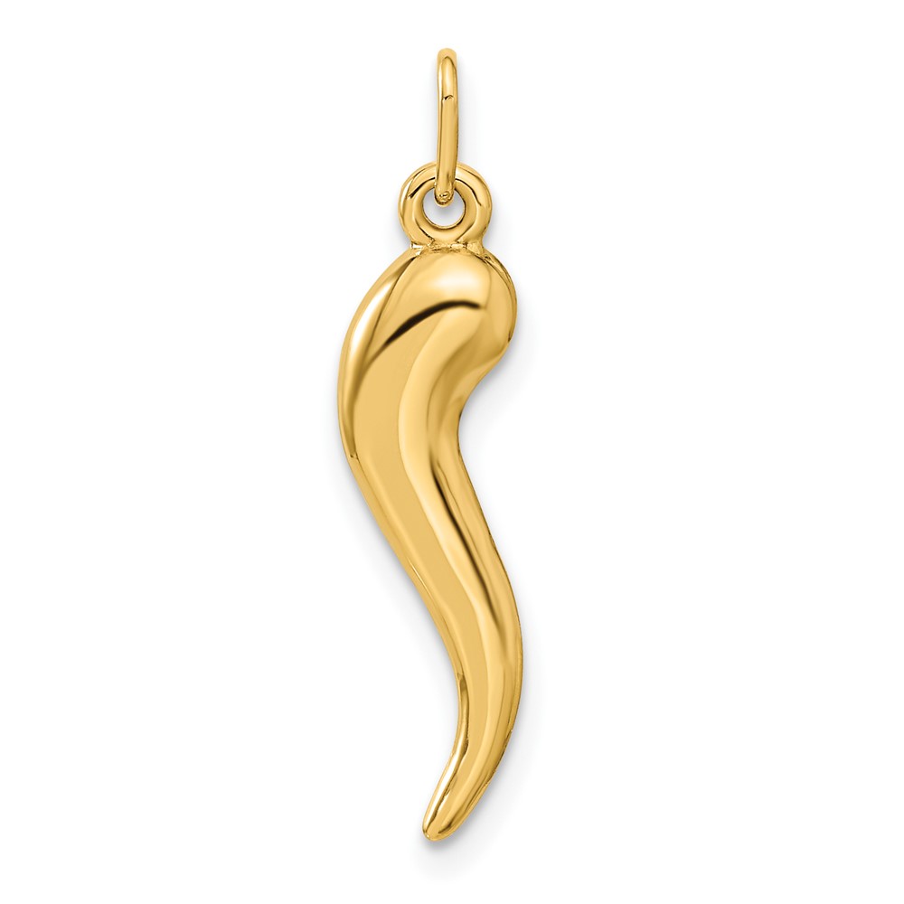 10k 3D Italian Horn Charm (10C3040)
