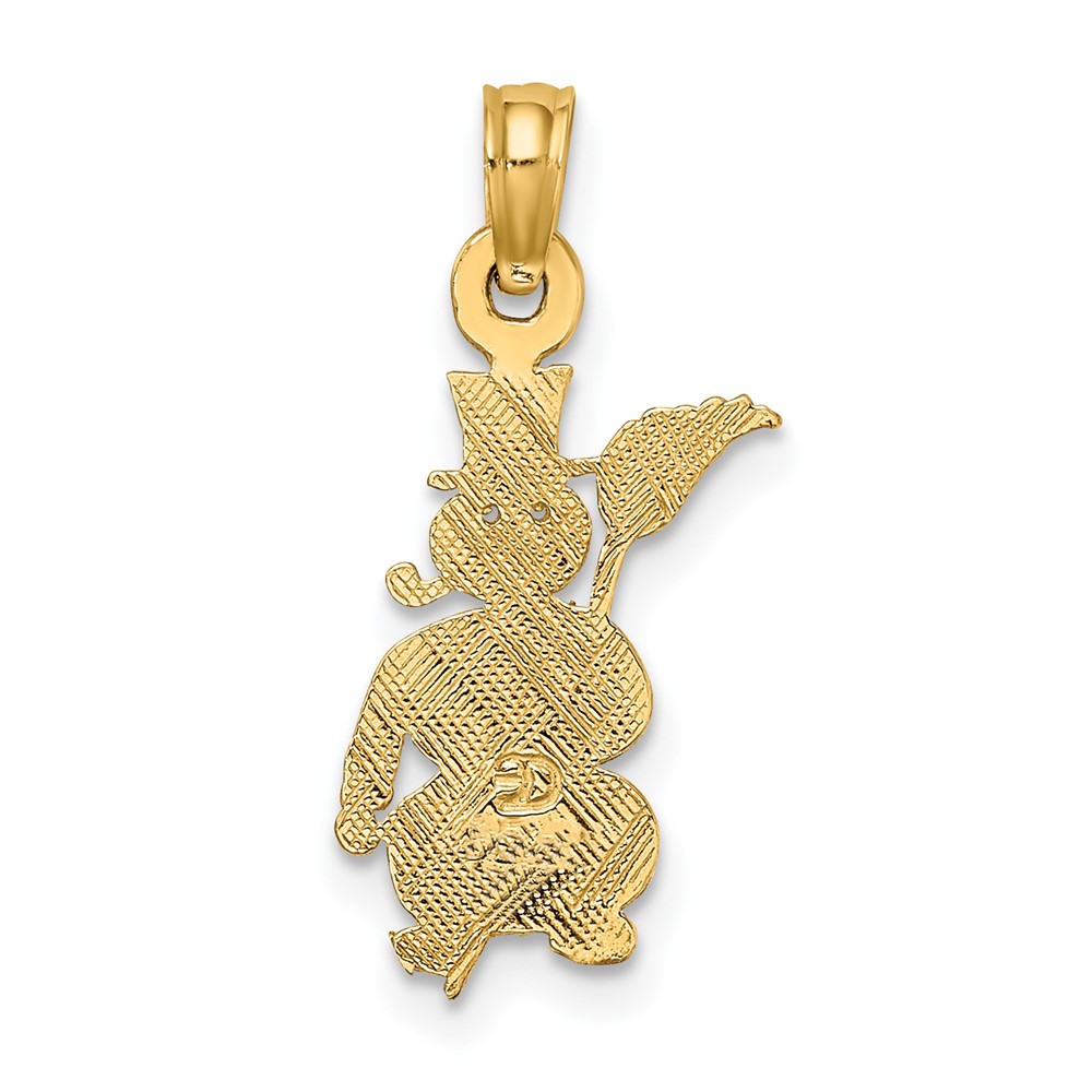 10K Polished Snowman Pendant (10C3056)