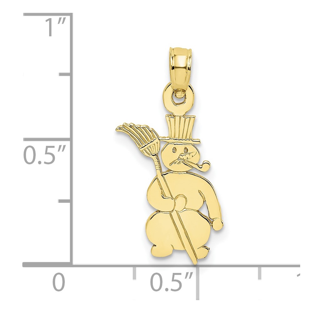 10K Polished Snowman Pendant (10C3056)