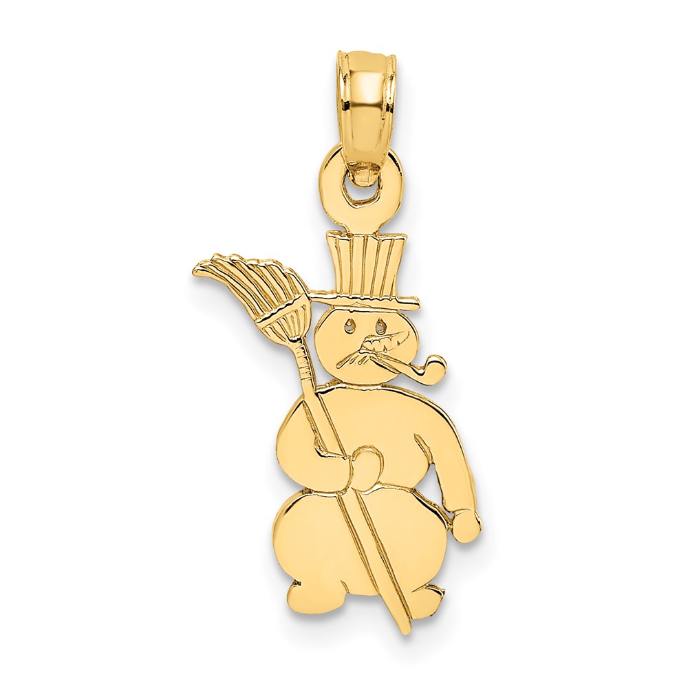 10K Polished Snowman Pendant (10C3056)
