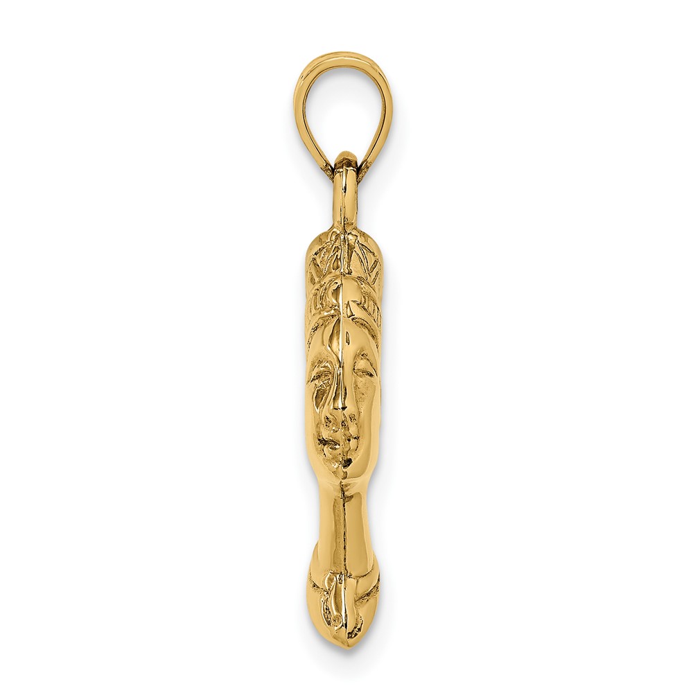 10k 3-D Nefertiti Pendant (10C3068)