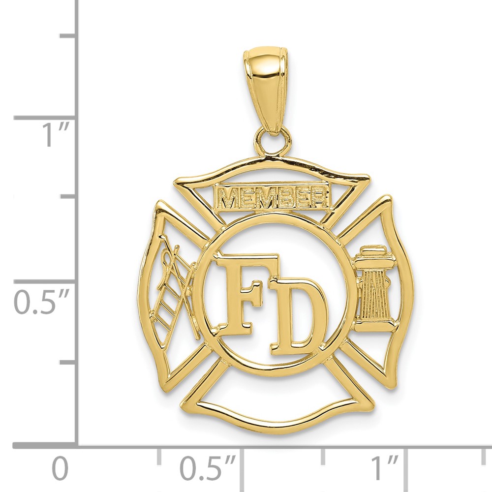 10k FD MEMBER in Shield Pendant (10C3105)