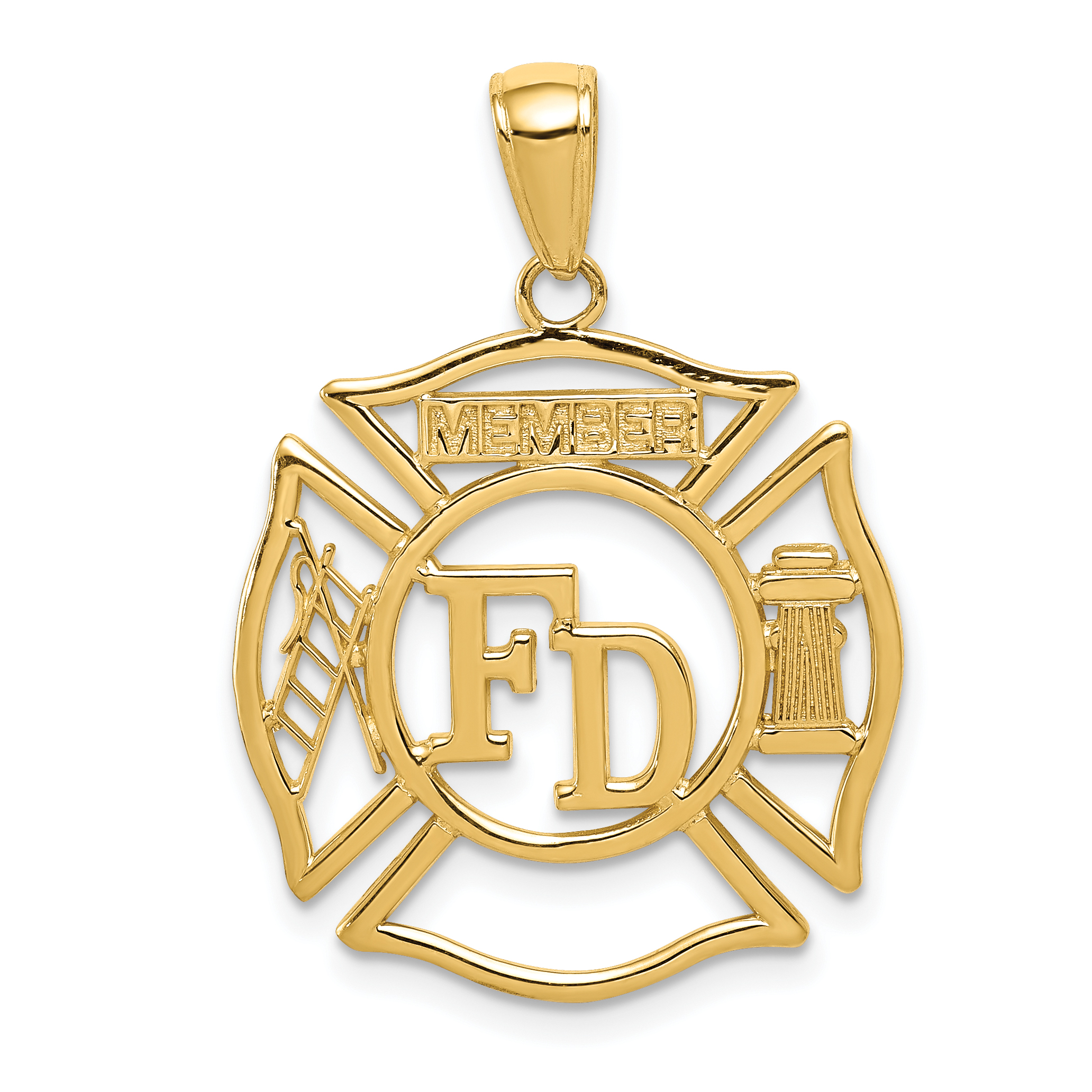10k FD MEMBER in Shield Pendant (10C3105)