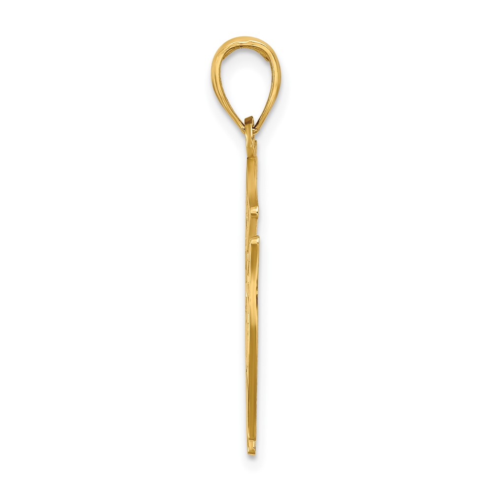 10k VFD Ladies AUX  Shield Charm (10C3106)