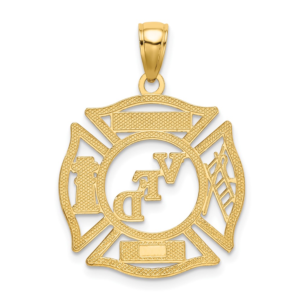 10k VFD Ladies AUX  Shield Charm (10C3106)
