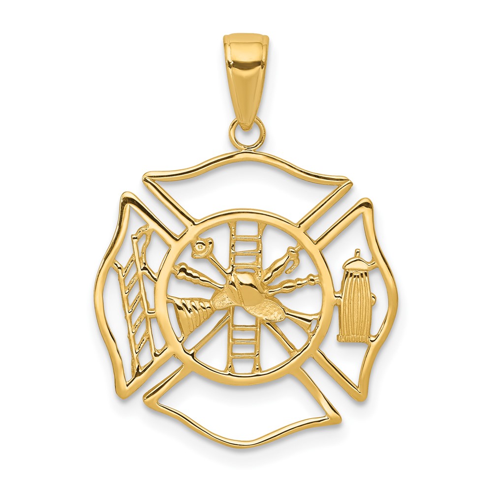 10k Fireman Shield Pendant (10C3108)