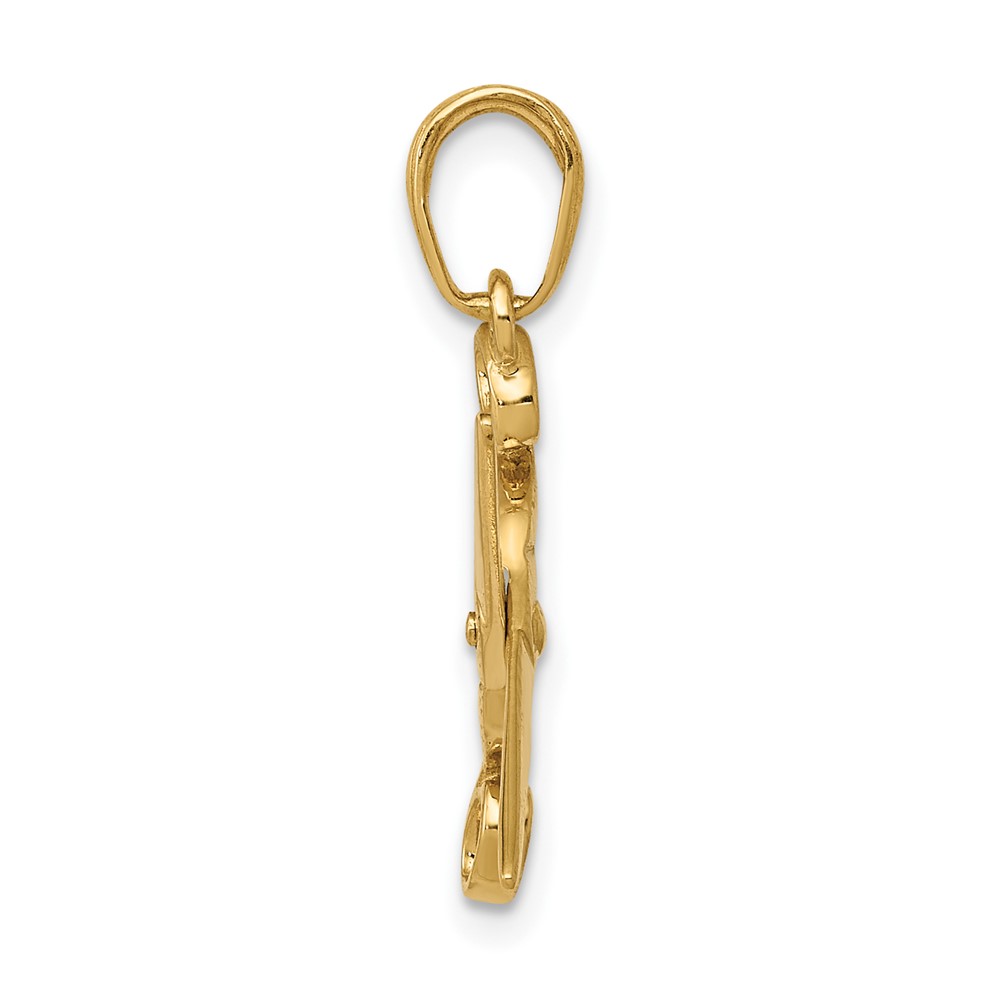 10k 3-D Moveable Scissors Pendant (10C3118)