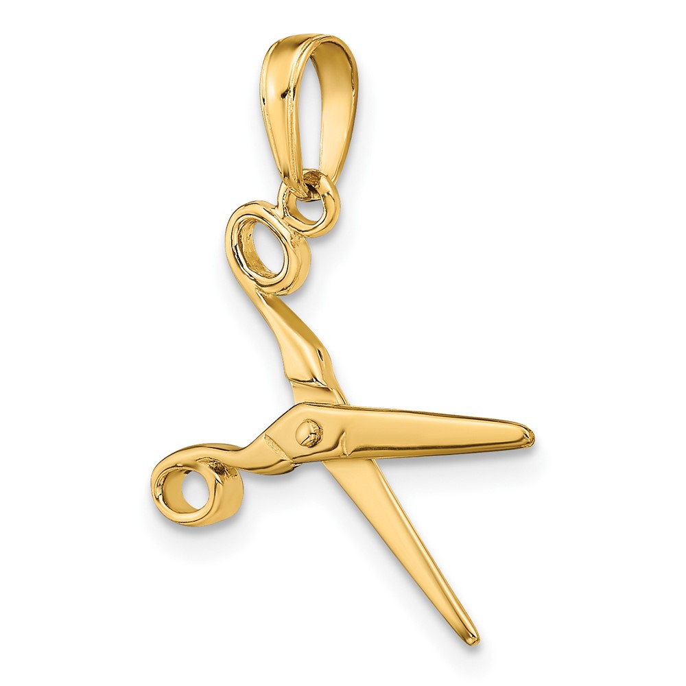 10k 3-D Moveable Scissors Pendant (10C3118)