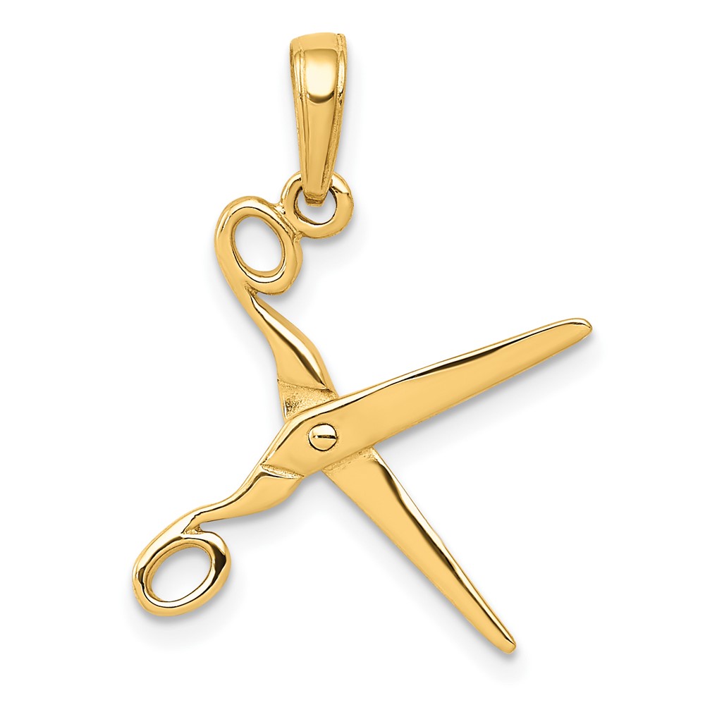 10k 3-D Moveable Scissors Pendant (10C3118)
