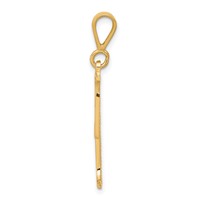 10K Yellow Gold Textured Cross Pendant view 2