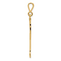 10K Yellow Gold Large Textured Cross Pendant view 2