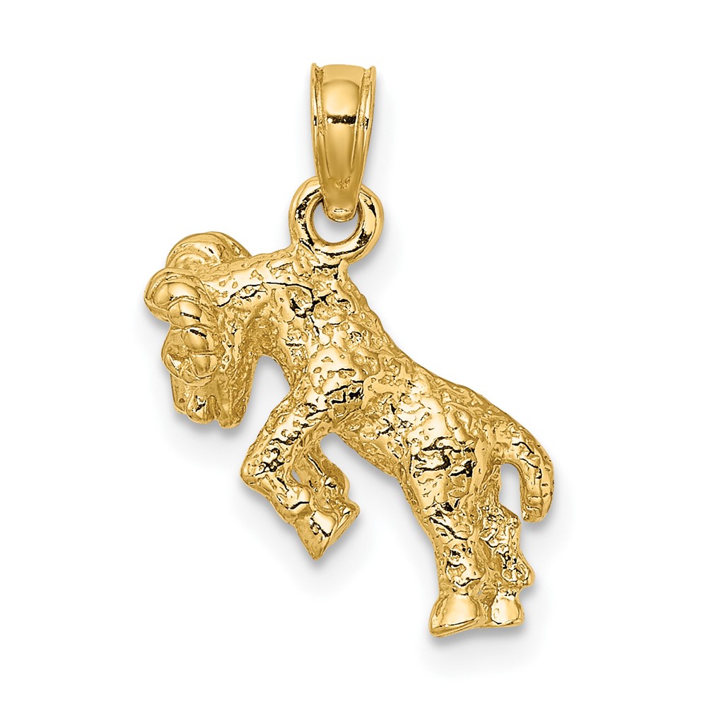 10K 3-D Aries Zodiac Pendant (10C3143)