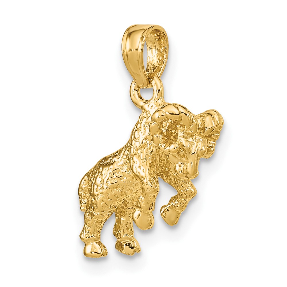 10K 3-D Aries Zodiac Pendant (10C3143)