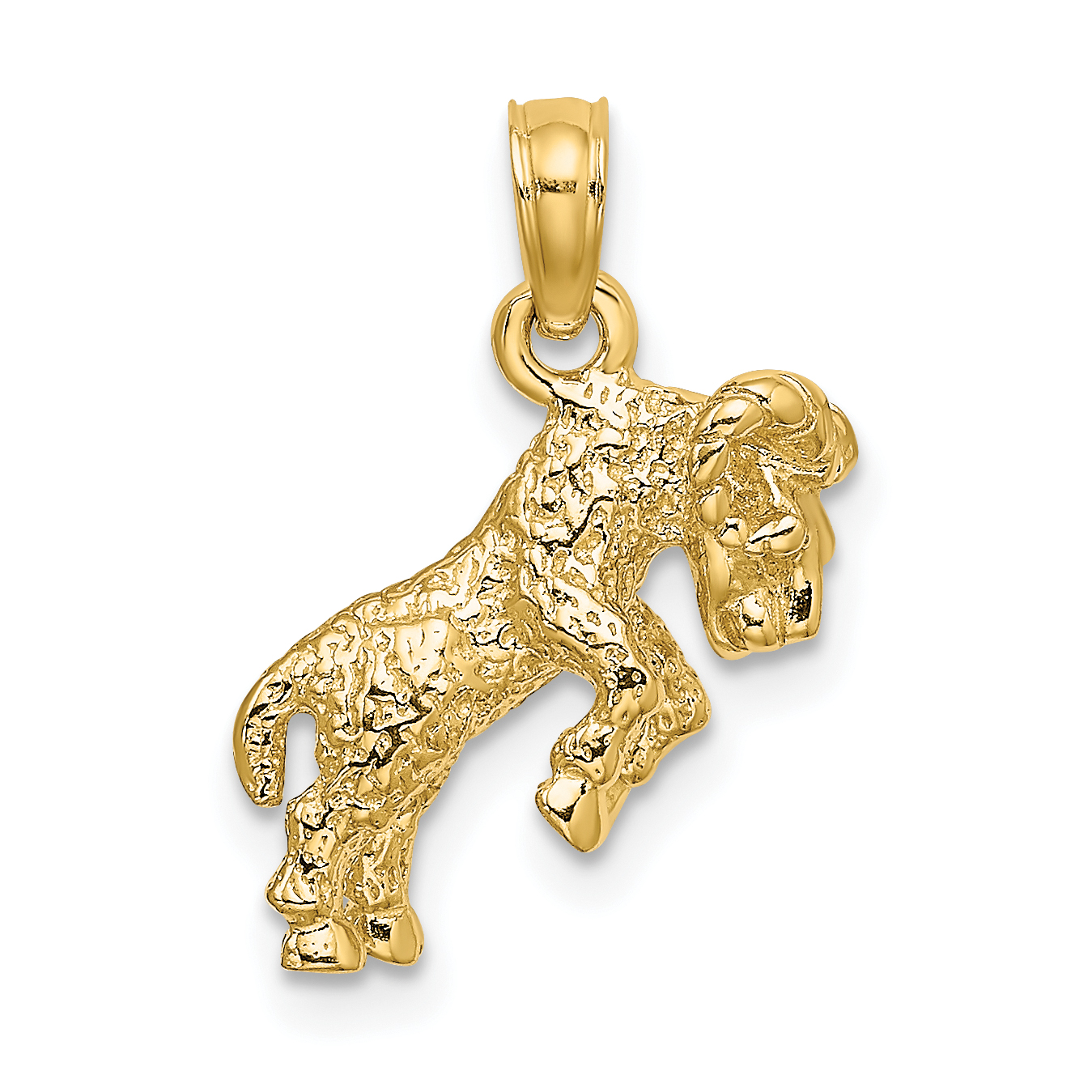 10K 3-D Aries Zodiac Pendant (10C3143)