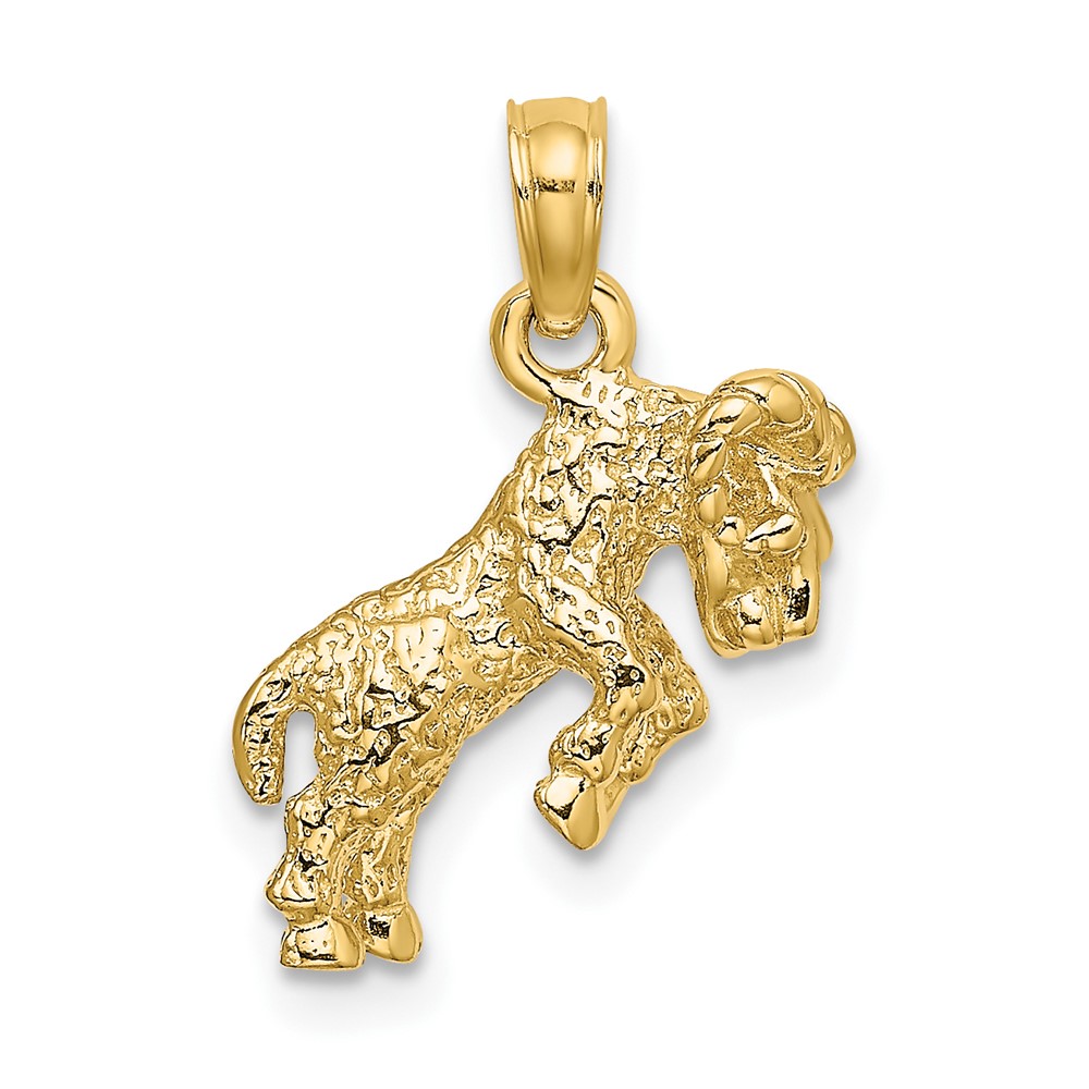 10K 3-D Aries Zodiac Pendant (10C3143)