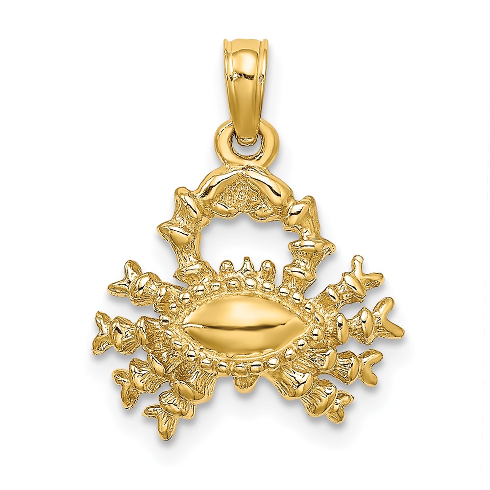 10K 3-D Cancer Zodiac Pendant (10C3146)