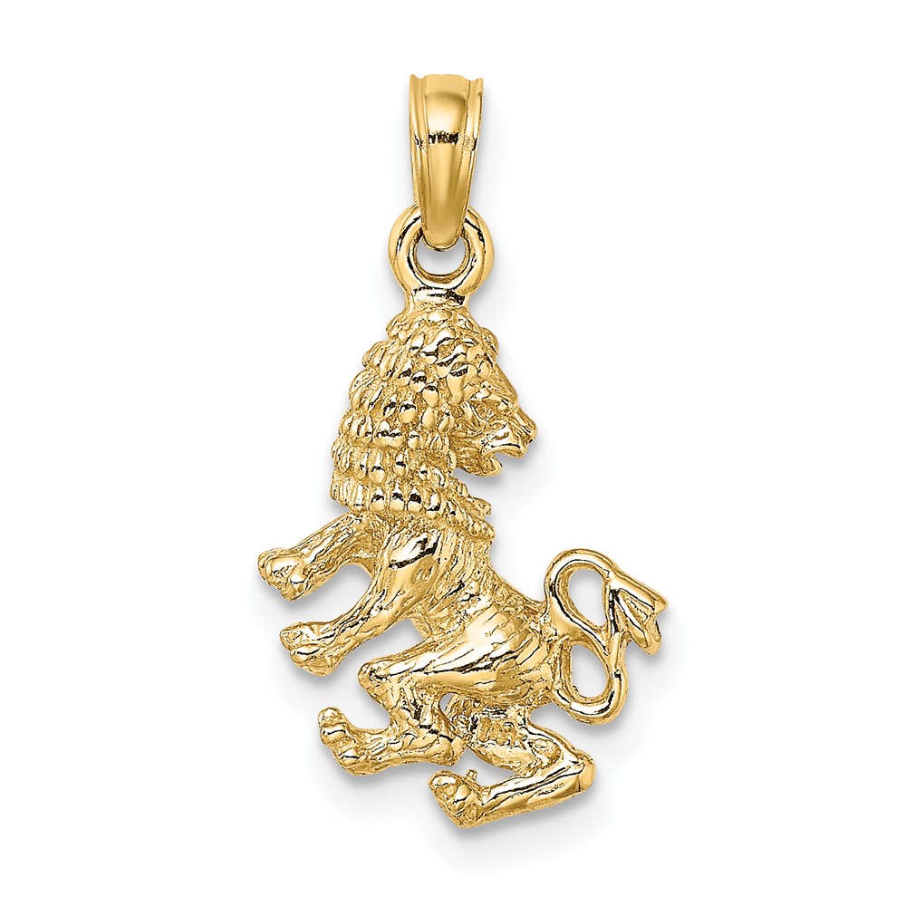 10K 3-D Leo Zodiac Pendant (10C3147)