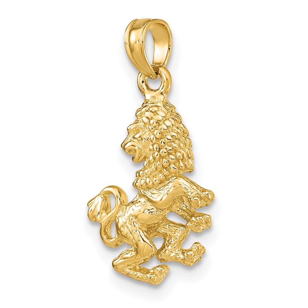 10K 3-D Leo Zodiac Pendant (10C3147)