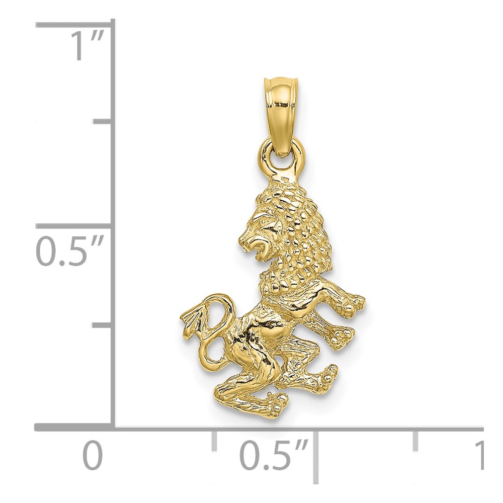10K 3-D Leo Zodiac Pendant (10C3147)